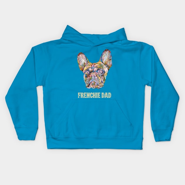 Frenchie Dad French Bulldog Kids Hoodie by DoggyStyles